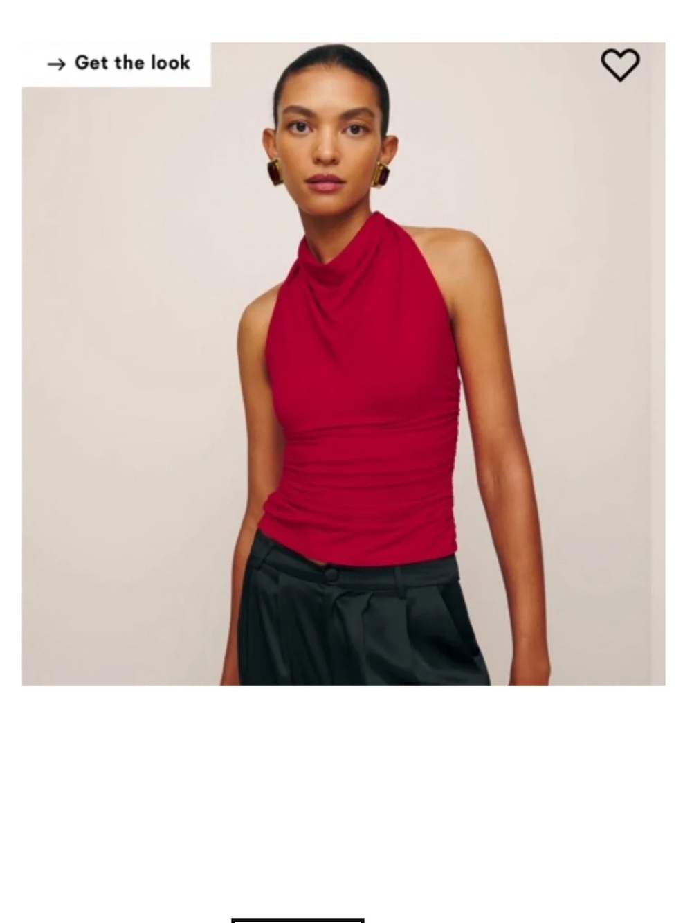 Reformation Red Halter Neck Sleeveless Top - Women's